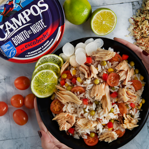 Imagen Ensalada de Arroz y Atún o Bonito del Norte