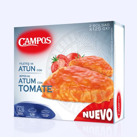 Solomillos congelados Atún Campos con tomate