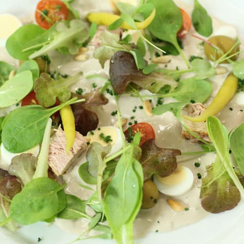 Ensalada de crema de sardinas con Atún Claro Campos